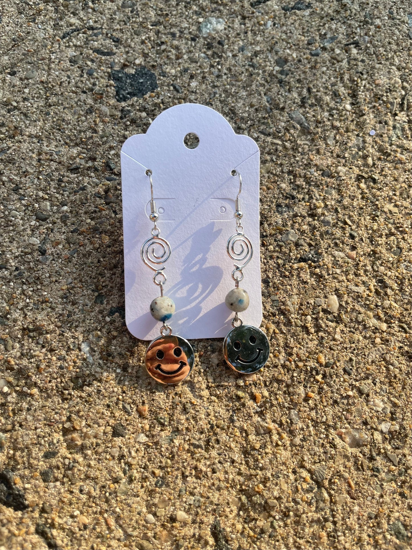 K2 Crystal Smiley Face Earrings