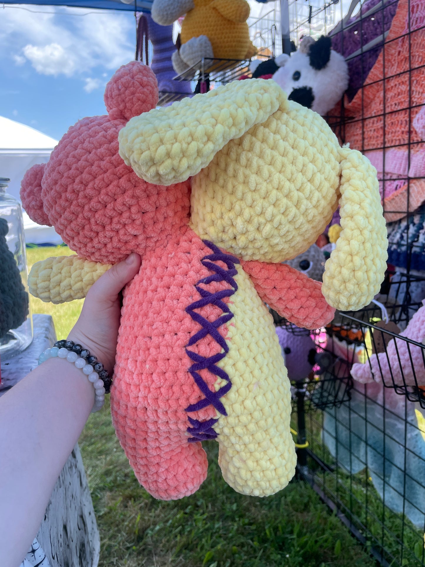 Two headed bunny-bear