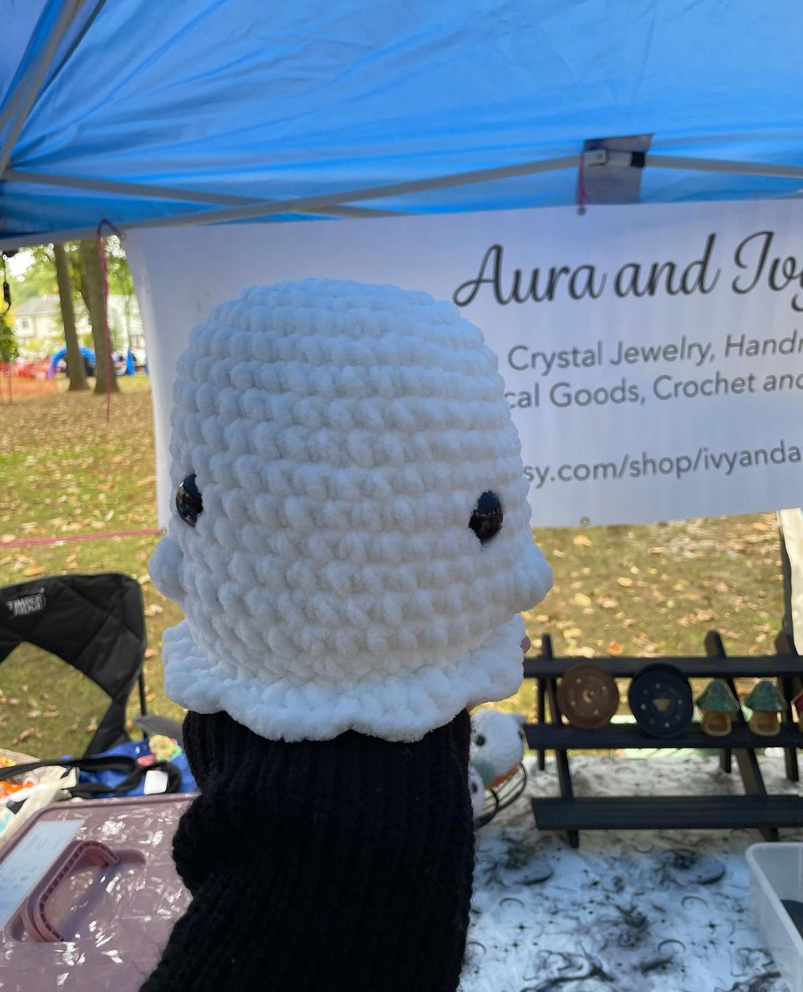 Crochet ghost plushies