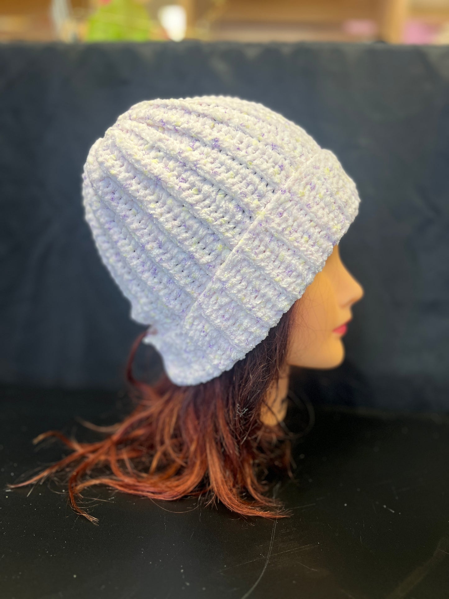 Floral, Soft Purple Beanie