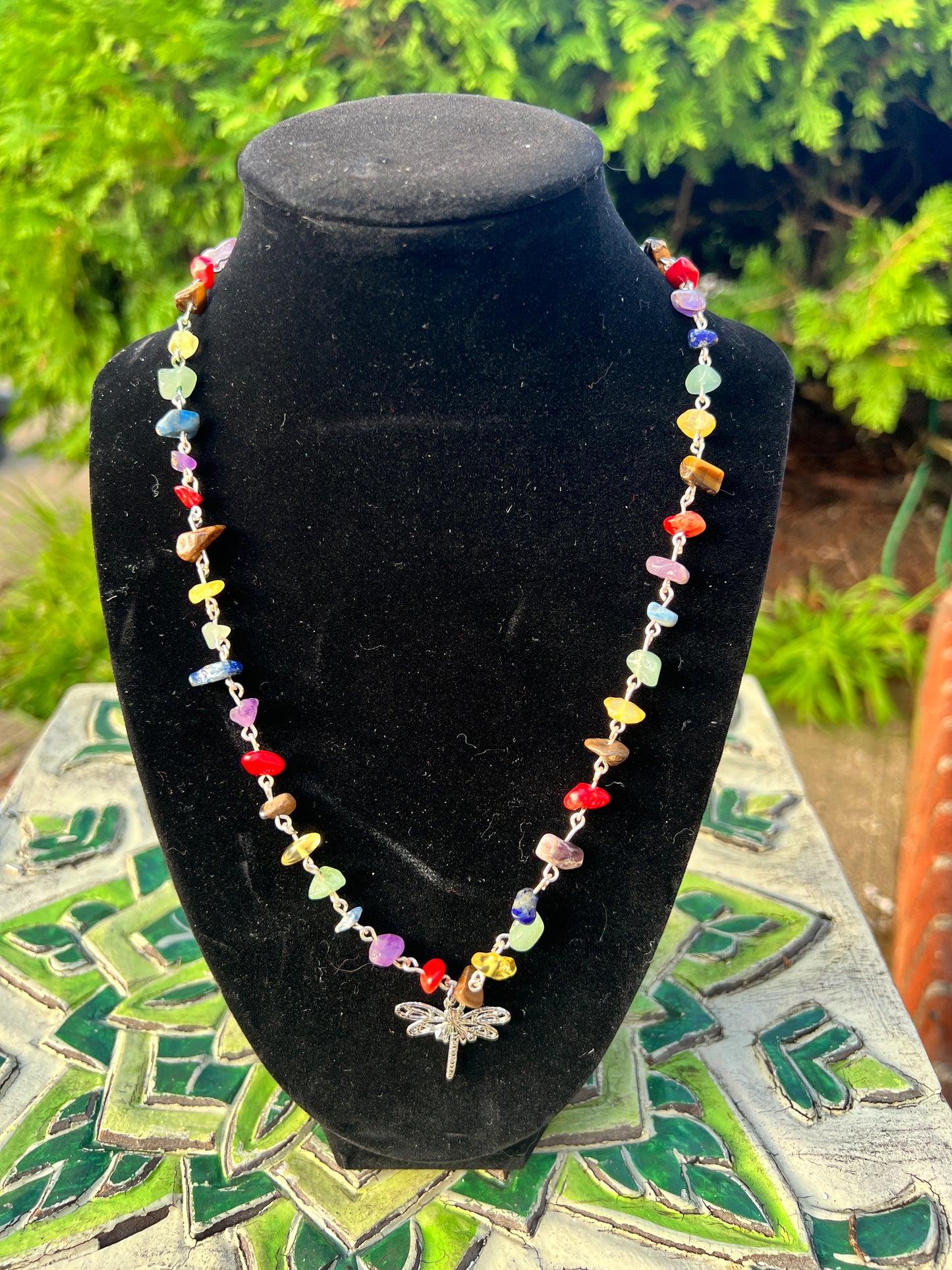 Chakra Dragonfly Necklace