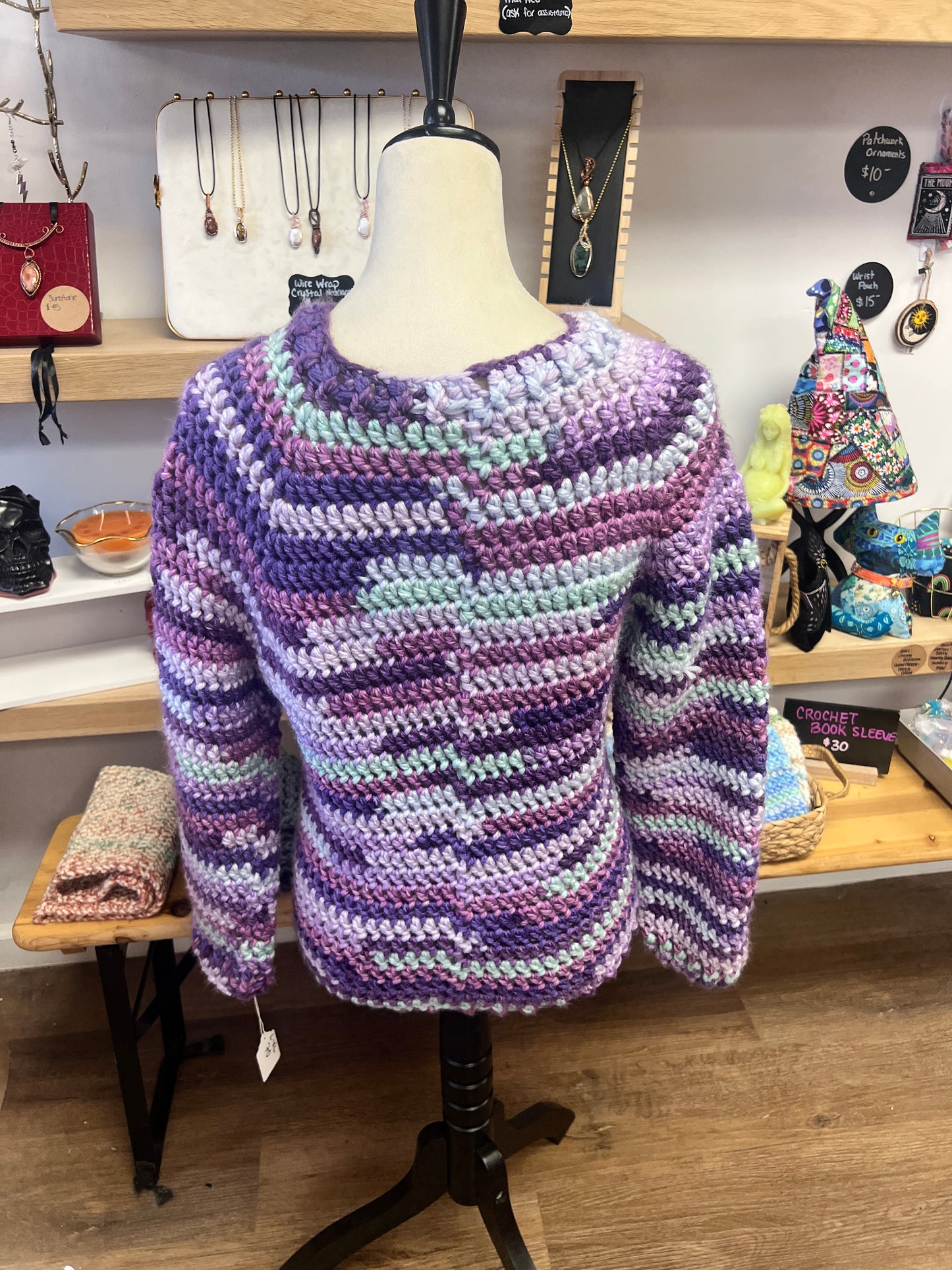 Purple Haze Crocheted Sweater