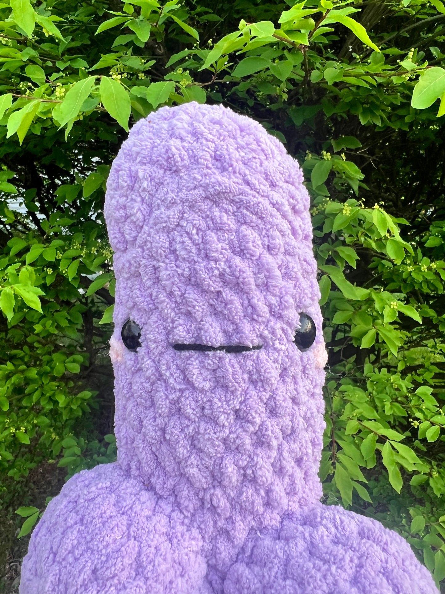 Purple weenie plush