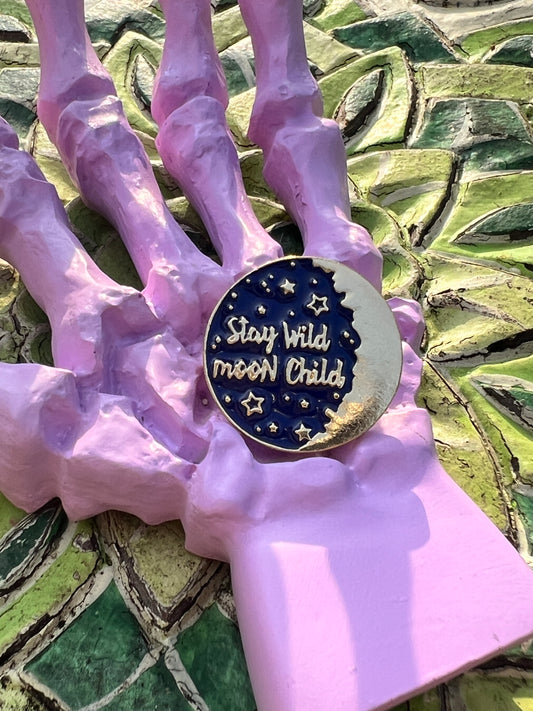 Stay Wild Moon Child Enamel Pin