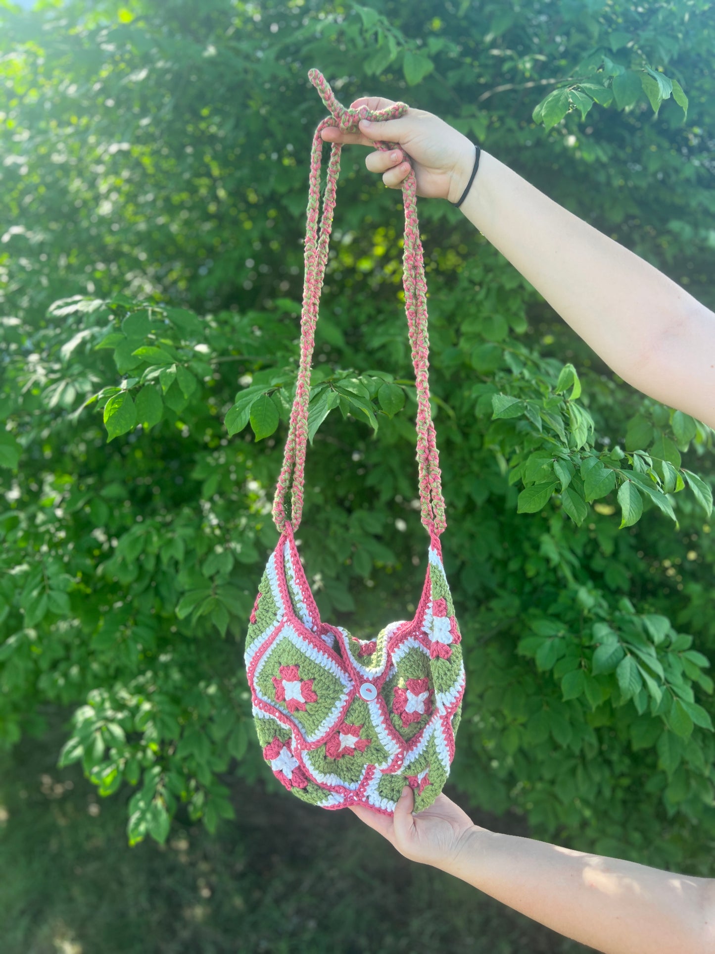 Floral Granny Square Satchel