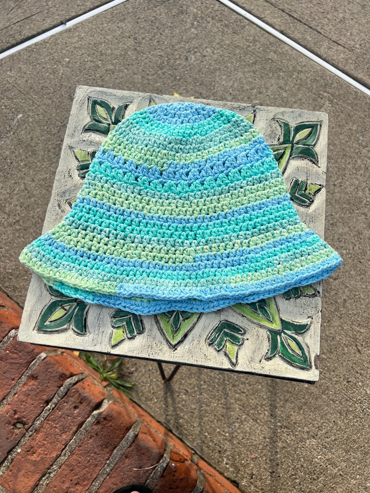 Crochet Colorful Cotton Bucket Hats