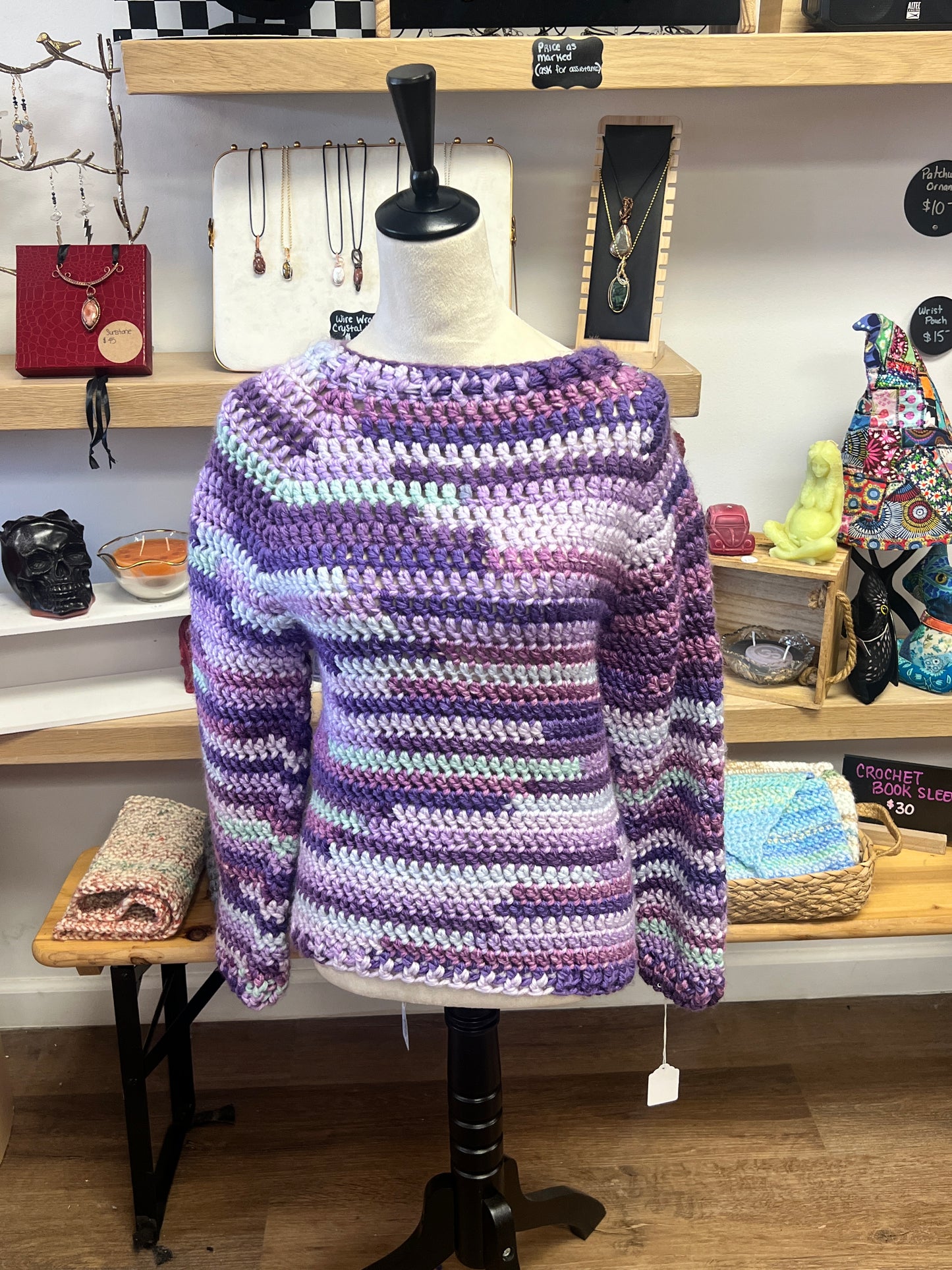 Purple Haze Crocheted Sweater