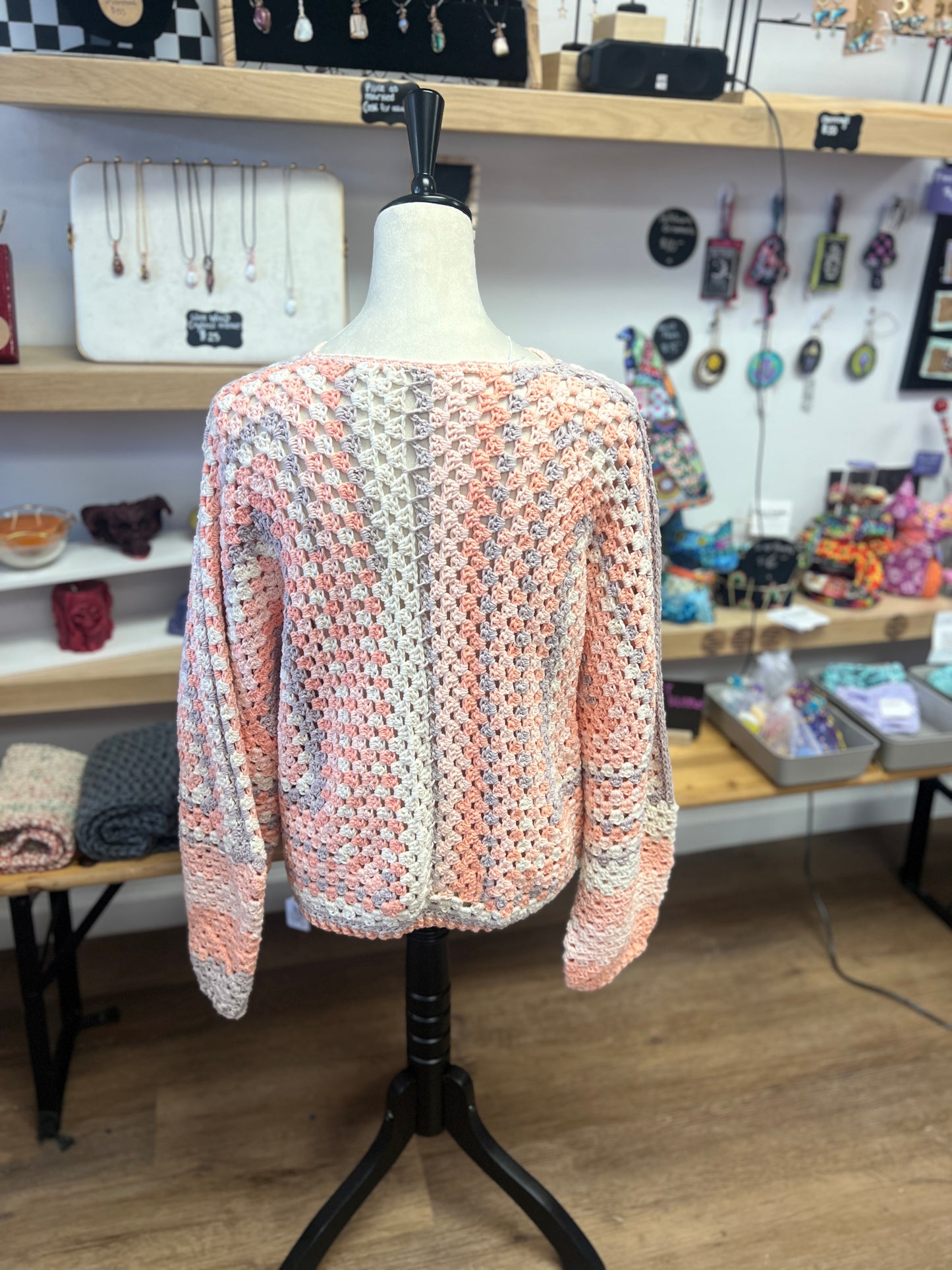 Cotton Granny Stitch Pullover