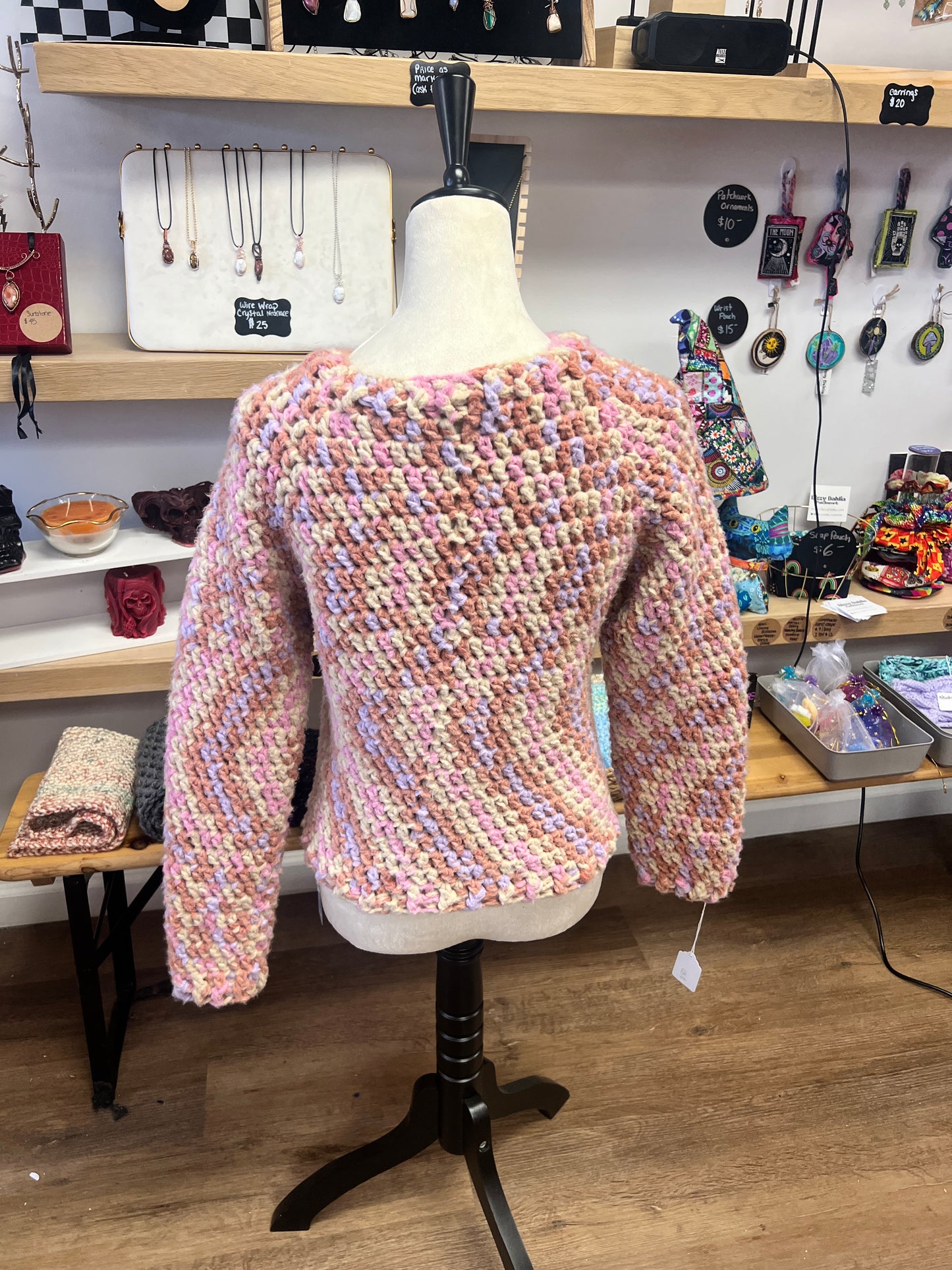 Fleece, Warm Crocheted Sweater