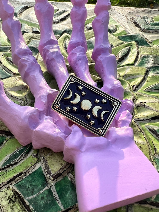 Moon Phase Tarot Card Enamel Pin