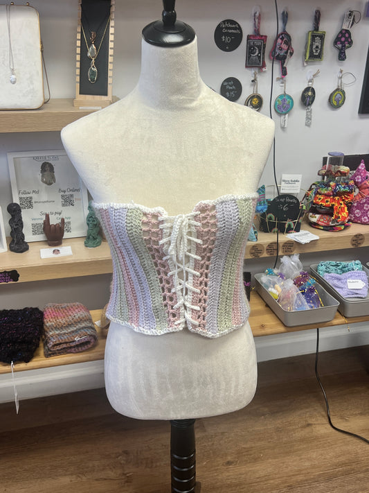 Pastel Corset Crochet Top