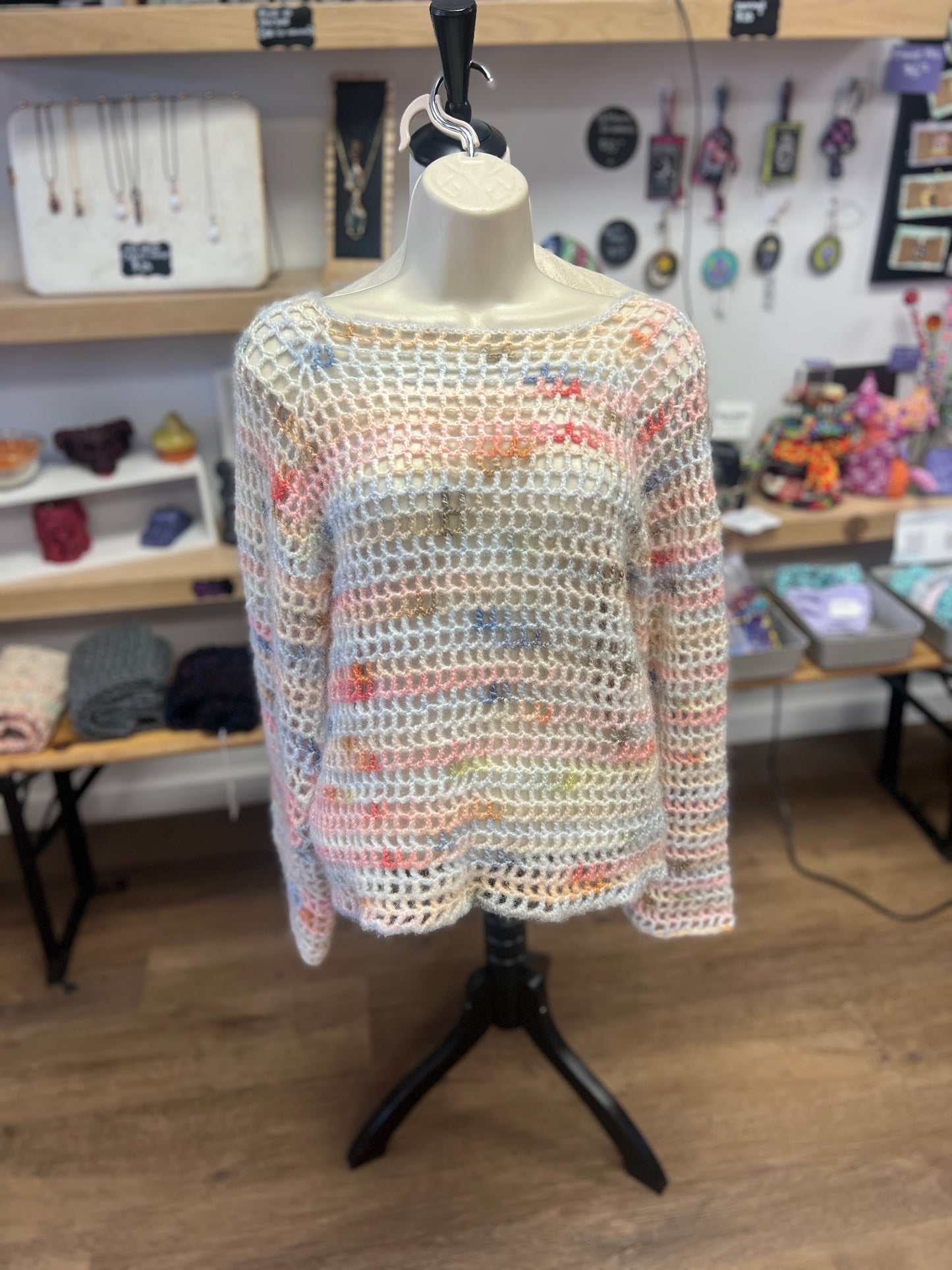 Watercolor Mesh Sweater