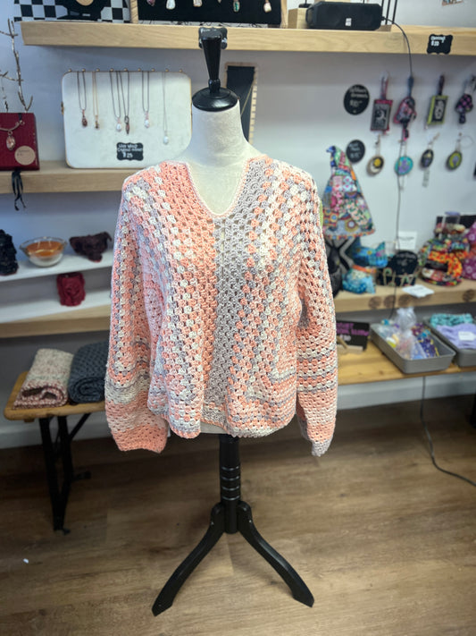 Cotton Granny Stitch Pullover